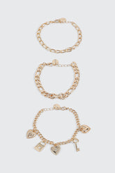 3 Pack Charm Bracelets