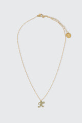 14K Gold Plated Stainless Steel Initial K Necklace