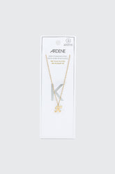 14K Gold Plated Stainless Steel Initial K Necklace