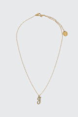 14K Gold Plated Stainless Steel Initial J Necklace