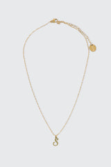 14K Gold Plated Initial S Necklace