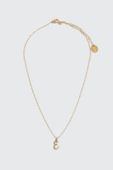 14K Gold Plated Initial E Necklace