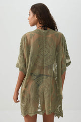 Floral Embroidered Cover Up