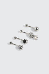 4-Pack Star Navel Piercings