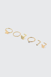 6-Pack 18K Gold Plated Nose Piercings