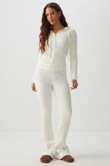 Cable Knit Flare Pants