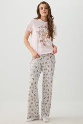 Printed Straight Leg PJ Pants