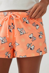 Snoopy Print PJ Shorts