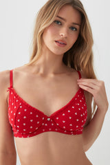 Luxe Flocked Mesh Bra