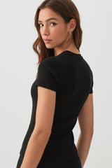 Short Rib Crew Neck T-Shirt