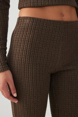 Cable Knit Flare Pants