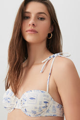 Summer Tile Print Bikini Top