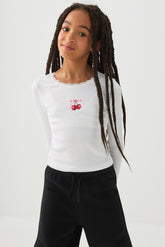 Lace Trim Long Sleeve T-Shirt