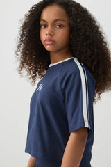 Contrast Stripe Boxy T-Shirt
