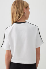 Contrast Stripe Boxy T-Shirt