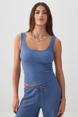Textured Scoop Neck Tank Top