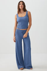 Textured Scoop Neck Tank Top