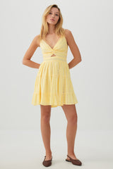 Twist Front Eyelet Mini Dress
