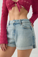 High Rise Mom Denim Shorts