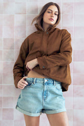 High Rise Mom Denim Shorts
