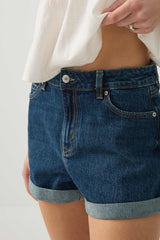 High Rise Mom Denim Shorts