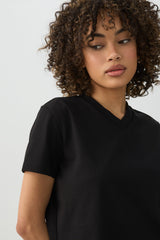Short Length V-Neck Short Sleeve T-Shirt