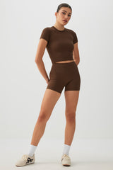 Crop Seamless Crew Neck T-Shirt