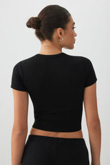 Crop Seamless Crew Neck T-Shirt