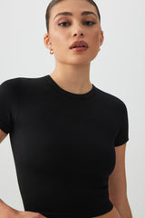 Crop Seamless Crew Neck T-Shirt