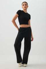 Crop Seamless Crew Neck T-Shirt