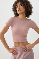 Crop Seamless Crew Neck T-Shirt