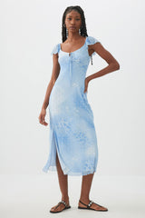 Mesh Midi Dress with Slit