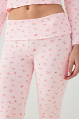 Fruit Print Super Soft Rib PJ Pants