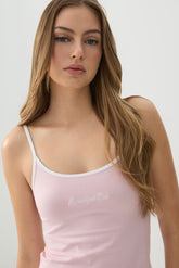 Embroidered PJ Tank Top