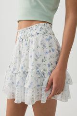 Chiffon Tiered Mini Skirt