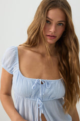 Puff Sleeve Babydoll Top