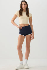 Basic Crop Cap Sleeve T-Shirt