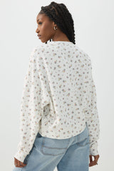 Printed French Terry Crew Neck Sweatshirt