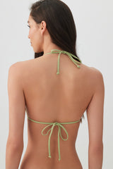 Triangle Bikini Top with Charm Detail