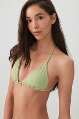Triangle Bikini Top with Charm Detail