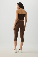 Lace Trim 3/4 Leggings