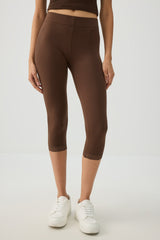 Lace Trim 3/4 Leggings