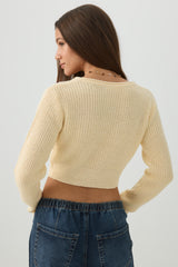 Crop V-Neck Cardigan