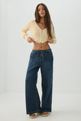 Crop V-Neck Cardigan
