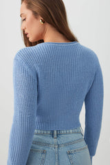 Crop V-Neck Cardigan