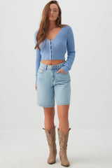 Crop V-Neck Cardigan