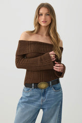 Off Shoulder Sweater
