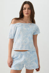 Blue Camouflage Sweatshorts
