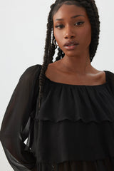 Off Shoulder Tiered Blouse