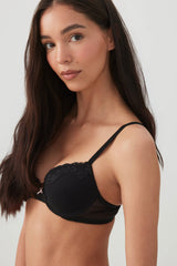 Lace Trim Push Up Bra